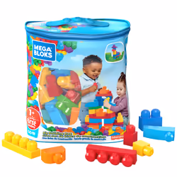 MEGA BLOKS - Sac de Construction Bleu 60 Pièces - First Builders - Vue supplémentaire 46