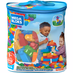 MEGA BLOKS - Sac de Construction Bleu 60 Pièces - First Builders - Vue supplémentaire 47
