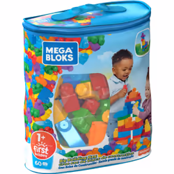 MEGA BLOKS - Sac de Construction Bleu 60 Pièces - First Builders - Vue supplémentaire 48