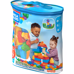MEGA BLOKS - Sac de Construction Bleu 60 Pièces - First Builders - Vue supplémentaire 49