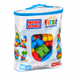 MEGA BLOKS - Sac de Construction Bleu 60 Pièces - First Builders - Vue supplémentaire 53