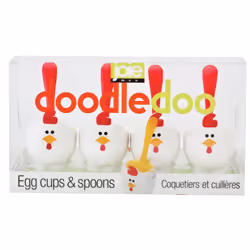 Joie Set Coquetiers "Doodle" 4 pcs, Orange, Blanc, 228,6 mm, 76,2 mm, 127 mm, 170 g