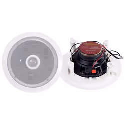 Pyle PDIC60, 2.0 canaux, Avec fil, 125 W, 65 - 22000 Hz, 4-8, Blanc