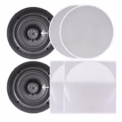 Pyle PDIC106, 2-voies, 2.0 canaux, Avec fil, 250 W, 35 - 20000 Hz, Blanc