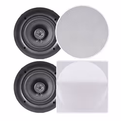 Pyle PDIC86, 2-voies, 2.0 canaux, Avec fil, 40 - 2000 Hz, 8 Ohm, Blanc