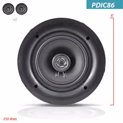 Pyle PDIC86 haut-parleur 2-voies Blanc Avec fil - Vue supplémentaire 4