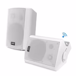 Pyle PDWR51BTWT, 2-voies, 2.0 canaux, Avec fil &sans fil, 40 W, 80 - 20000 Hz, Blanc
