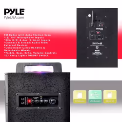 Pyle PSUFM1043BT Haut-parleur du système de sonorisation 2-voies - Vue supplémentaire 3