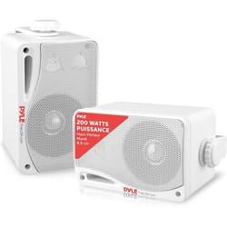 Enceinte dExtérieur Bluetooth - PYLE - 200W - Étanche - 3 Voies - Montage Mur/Plafond