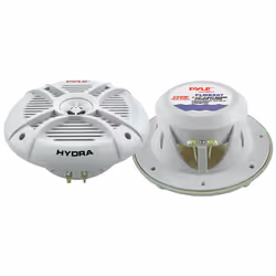 Pyle PLMRX67, 2.0 canaux, Avec fil, 65 - 20000 Hz, 4 Ohm, Blanc