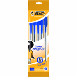 BIC 802052, Clip, Stylo à bille, Bleu, 5 pièce(s)