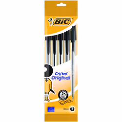 BIC 802051, Clip, Stylo à bille, Noir, 5 pièce(s)