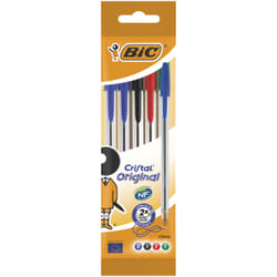 BIC 802054 stylo à bille Noir, Bleu, Vert, Rouge 5 pièce(s)