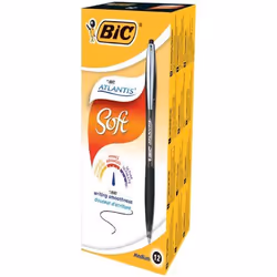BIC 902133 stylo à bille Noir Stylo à bille rétractable avec clip 12 pièce(s)