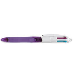 BIC 4 Colours Grip Bleu, Vert, Violet 12 pièce(s)