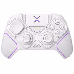 PDP 052-002-WH, Manette de jeu, PC, PlayStation 4, PlayStation 5, Croix directionnelle, Analogique/Numérique, 5 ms, Avec fil ...