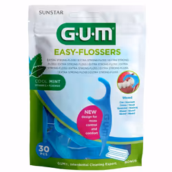 GUM EASY-FLOSSERS, Fil dentaire ciré, Menthe, 30 pièce(s)