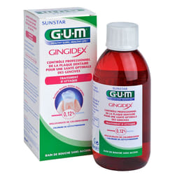 Gum Bain de Bouche Gingidex Traitement dAttaque Anti-Plaque 300ml