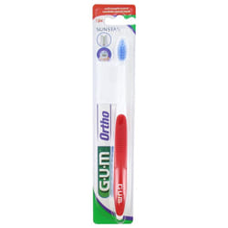 GUM Brosse à Dents Ortho 124 - Couleur : Rouge