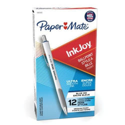 Papermate 1951346 stylo à bille Bleu Stylo à bille rétractable avec clip Moyen 12 pièce(s)