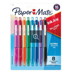 Papermate 1945921 stylo à bille Noir, Bleu, Vert, Bleu clair, Orange, Rose, Rouge, Violet Stylo à bille rétractable avec clip Moyen 8 pièce(s)