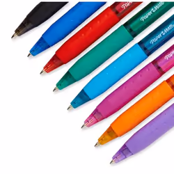 Papermate 1945921 stylo à bille Noir, Bleu, Vert, Bleu clair, Orange, Rose, Rouge, Violet Stylo à bille rétractable avec clip Moyen 8 pièce(s)