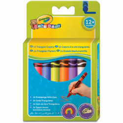 Crayola Mini Kids -16 Crayons à la cire triangulaire, 16 pièce(s), Multicolore, Multicolore, Triangle, Cire, 1 an(s)