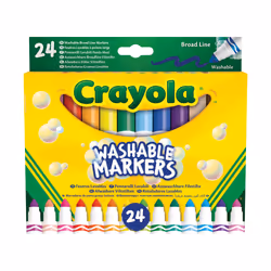 Crayola 24 Feutres pointe conique, Multicolore, Multicolore, 24 couleurs, 3 an(s), Garçon/Fille, Malaisie
