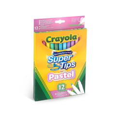 Crayola 12 Feutres lavables Super Pointes Teintes pastel