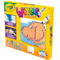 Créatif - CRAYOLA - Wixels Coffret Animaux - Art en pixels coloré et lavable! Dès 6 ans