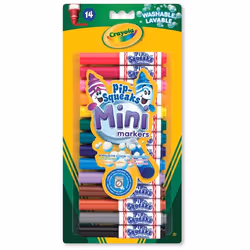 Crayola 14 mini-feutres lavables, 14 couleurs, Multicolore, Multicolore, Rond, Encre à base d'eau, Chine