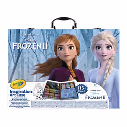 Crayola Frozen 2 - Mallette d'inspiration, 15 pages, Garçon/Fille, Feutres inclus, Livre/album de coloriage, Crayons gras inc ...