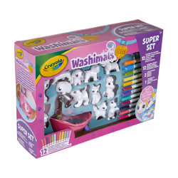 Crayola Washimals Deluxe Play Set, Kit de figurines jouets, 3 an(s), Multicolore
