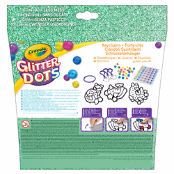 Crayola Glitter Dots - Porte-clés sujets en paillettes 3D