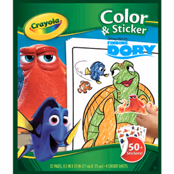 Crayola Album de coloriage et de autocollants Finding Dory, 32 pages, Garçon/Fille, Autocollants inclus, Livre/album de color ...