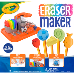 Crayola Eraser Maker, Kit de loisirs créatifs pour enfants, 6 an(s), Multicolore