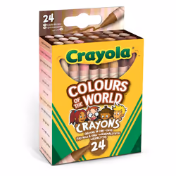 Crayola Couleurs du Monde - 24 crayons de cire, 24 pièce(s), Multicolore, Rond, 3 an(s), Garçon/Fille, CE