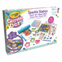 Crayola Glitter Dots Set de Luxe en Paillettes, Kit de loisirs créatifs pour enfants, 5 an(s), Non toxique, Multicolore