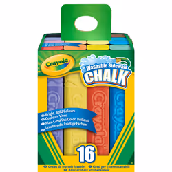 Crayola 16 Craies de trottoir lavables, Multicolore, 4 an(s), Garçon/Fille, Enfant, Indonésie, 16 pièce(s)