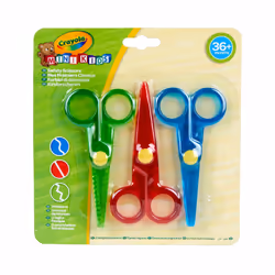Crayola Mes premiers ciseaux (3), Enfant, Découpe de forme, Régler, Multicolore, Plastique, Coupe dentelée, Coupure onduleux