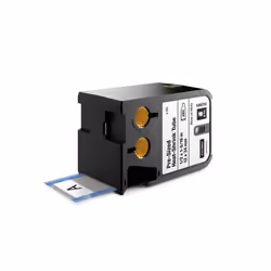 DYMO Gaines thermorétractables prédécoupées, Noir sur blanc, 65 pièce(s), Noir, Transfert thermique, Belgique, UL 224