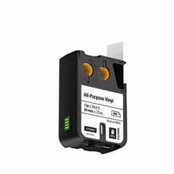 DYMO Étiquettes en vinyle multi-usages, Noir sur blanc, Noir, Transfert thermique, Vinyl, Belgique, -40 - 60 °C