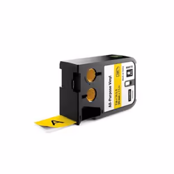 DYMO Étiquettes en vinyle multi-usages, Noir sur jaune, Noir, Transfert thermique, Vinyl, Belgique, -40 - 60 °C