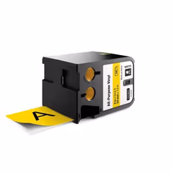 DYMO Étiquettes en vinyle multi-usages, Noir sur jaune, Noir, Transfert thermique, Vinyl, Belgique, -40 - 60 °C
