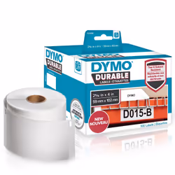 DYMO LW - Étiquettes résistantes LW - 59 x 102 mm - 1933088, Blanc, Imprimante d'étiquette adhésive, Polypropylène (PP), Perm ...