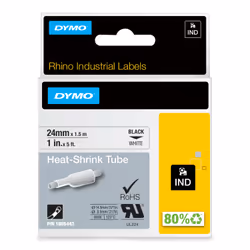 DYMO Bagues Thermorétractables IND - 24mm x 1,5m