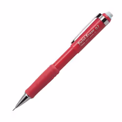 Pentel QE517B, Rouge, Plastique, Noir, 0,7 mm, Rond, Métal