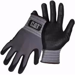 GANTS CAT017419 EN DÉTAILS Coquille en nylon respirant Paume en nitrile trempé et pointillé Poignet en tricot prolongé NORMES ...