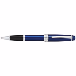 Cross Bailey, Stylo à bille retractable par rotation, Bleu, Métallique, Noir, Moyen, Ambidextre, 136,5 mm