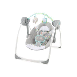 Les Tendances - ingenuity Balancelle bébé électrique compacte - Foret Enchantée, 6 vitesses de balancement, 3 réglages de minuterie, 8 mél